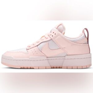 Nike Pink & White Disrupt dunks. Like New condition. Size 8